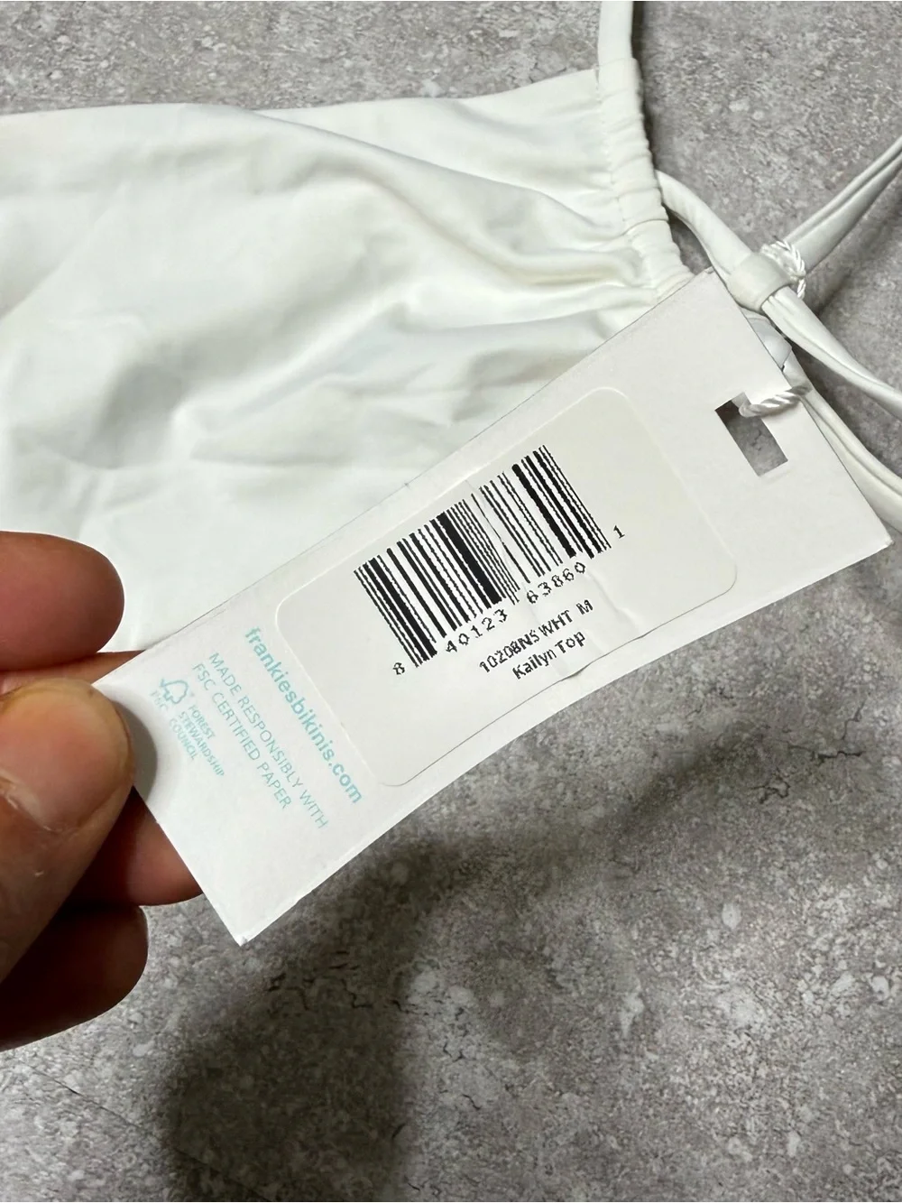 New Revolve Frankie’s Bikinis Kailyn Top in white size medium